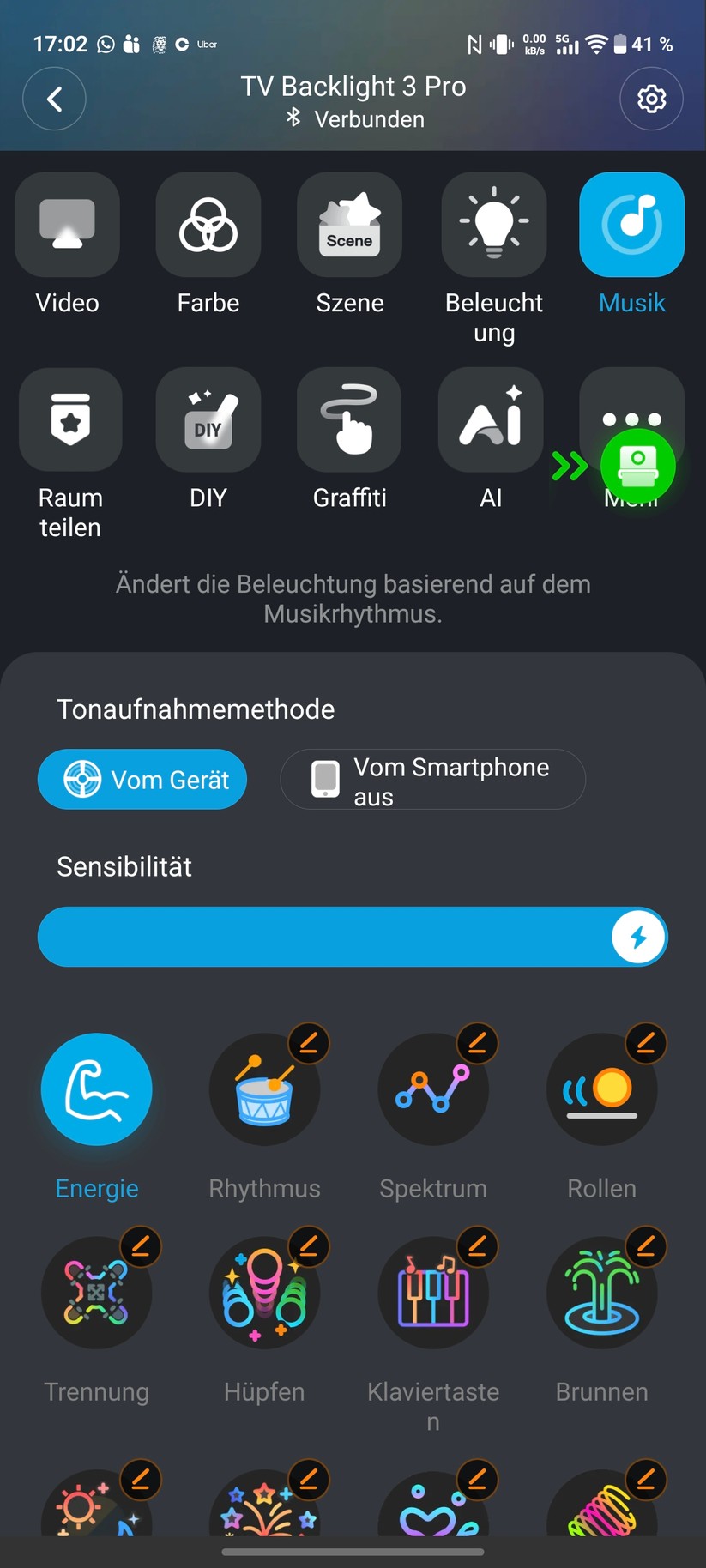 Govee TV-Hintergrundbeleuchtung 3 Pro Screenshot