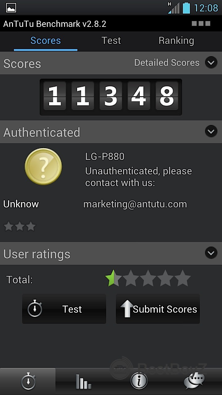 AnTuTu Benchmark LG P880 OPTIMUS 4X HD