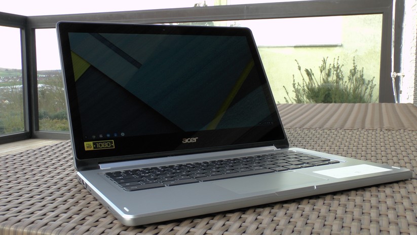 Das Acer R13 Chromebook steckt in einem Aluminium-Gehäuse.