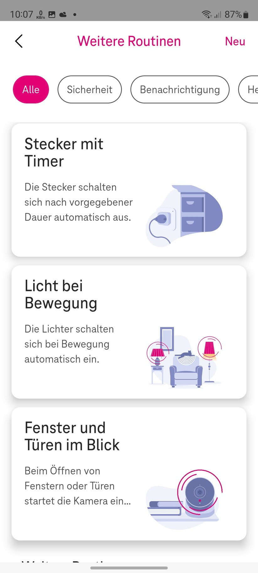 Magenta Zuhause mit Home Base 2: Routinen, Geräte, Tools, Einstellungen
