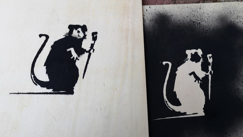 Die ersten Versuche mit einer DIY-Schablone sehen vielversprechend aus.