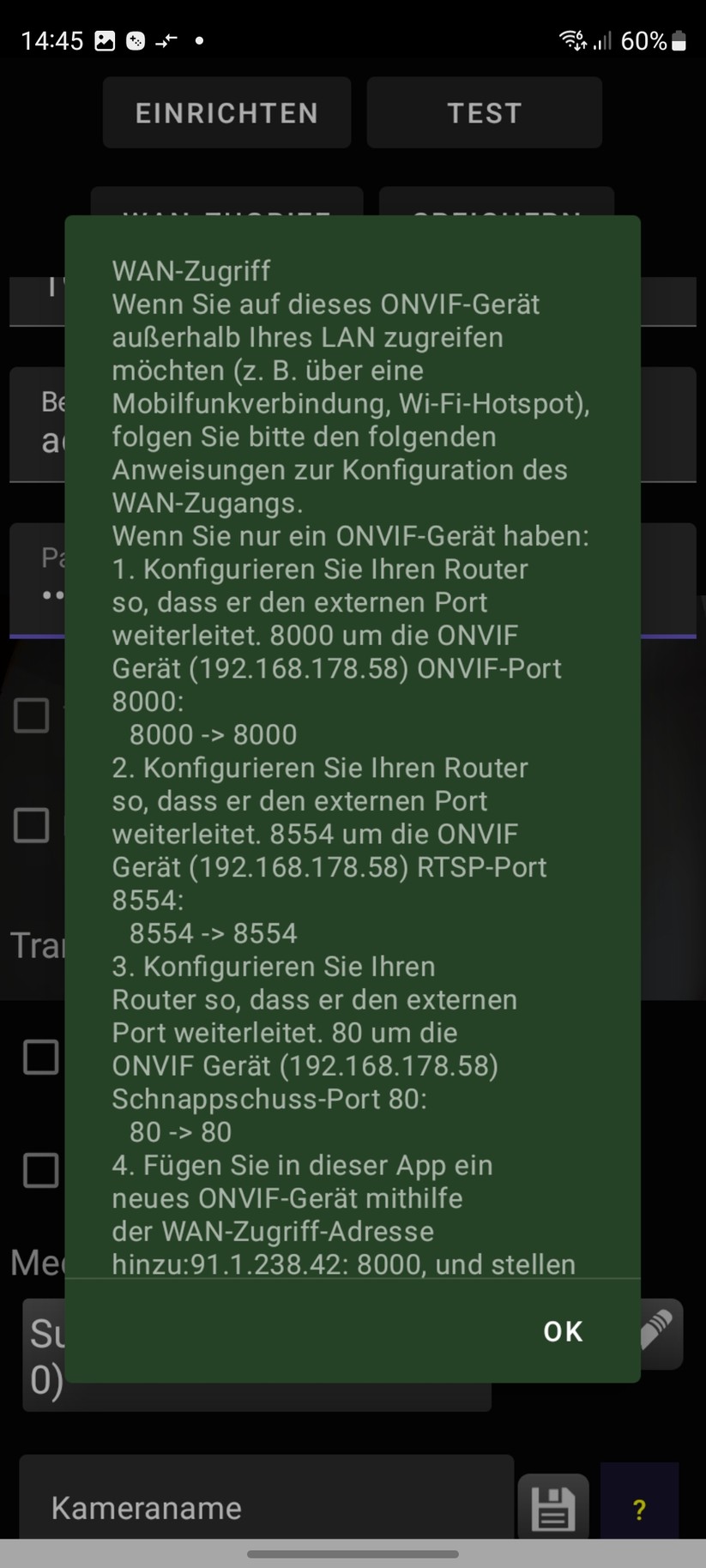 7Links IPC-300 (ZX5329): Dank Onvif-Kompatibilität können Anwender die Überwachungskamera auch mit Dritthersteller-Software wie Onvier (Android) und Synology Surveillance Station ansteuern.
