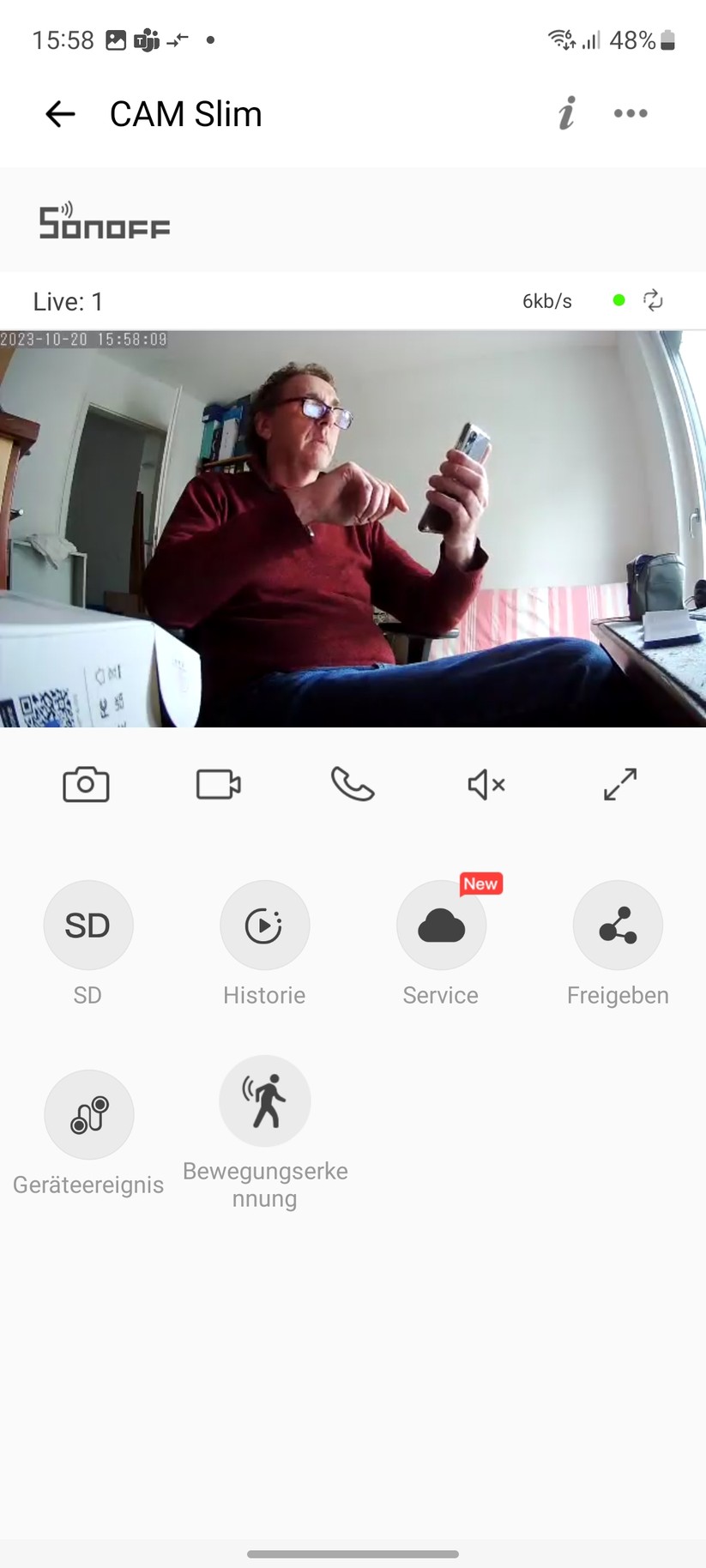 Sonoff Slim Cam: Einrichtung & Einstellungen