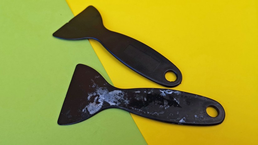 Wenn der Kunststoffspachtel so aussieht, ist es Zeit für Ersatz zu sorgen.