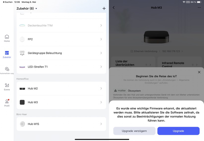 Inbetriebnahme des Aqara M3 mit der Aqara-App