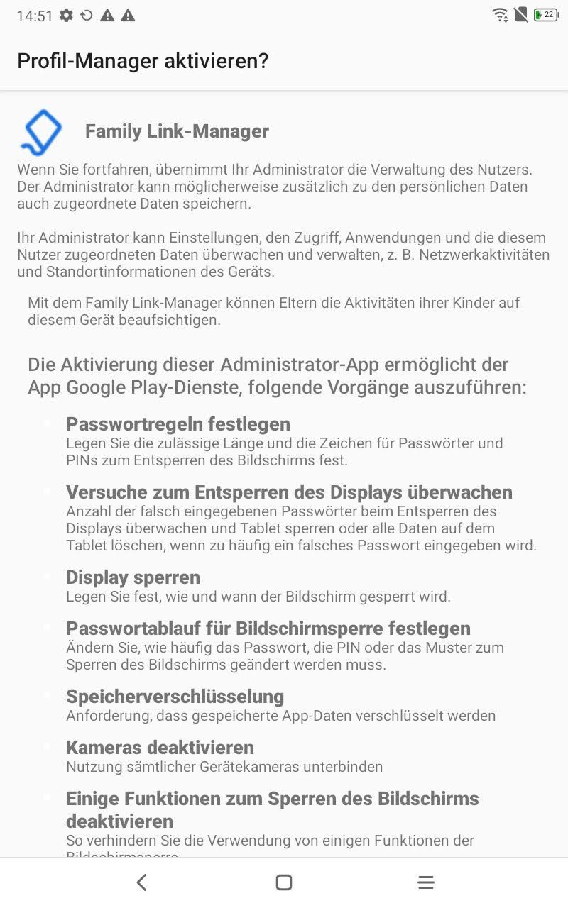 Family Link Einrichtung