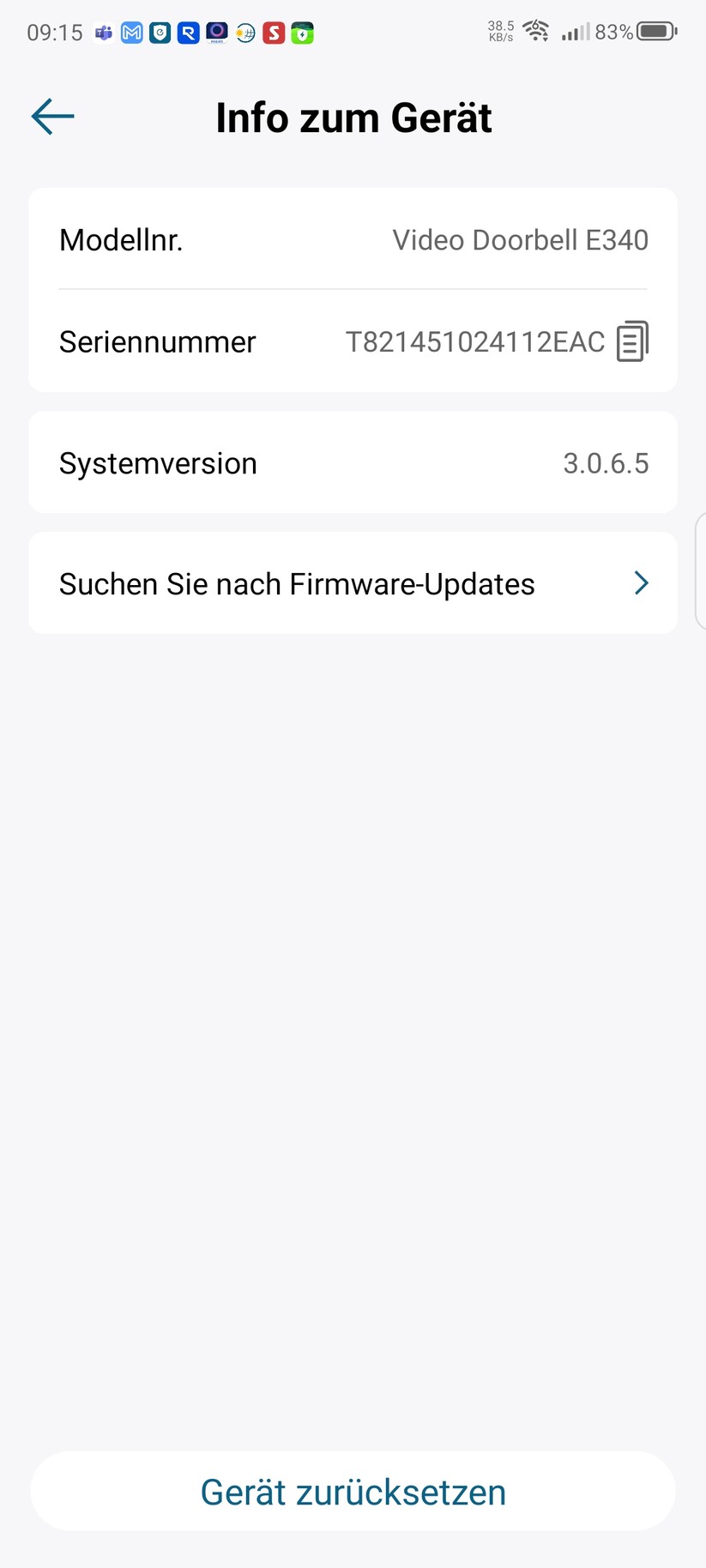 Eufy Video Doorbell E340: Konfiguration