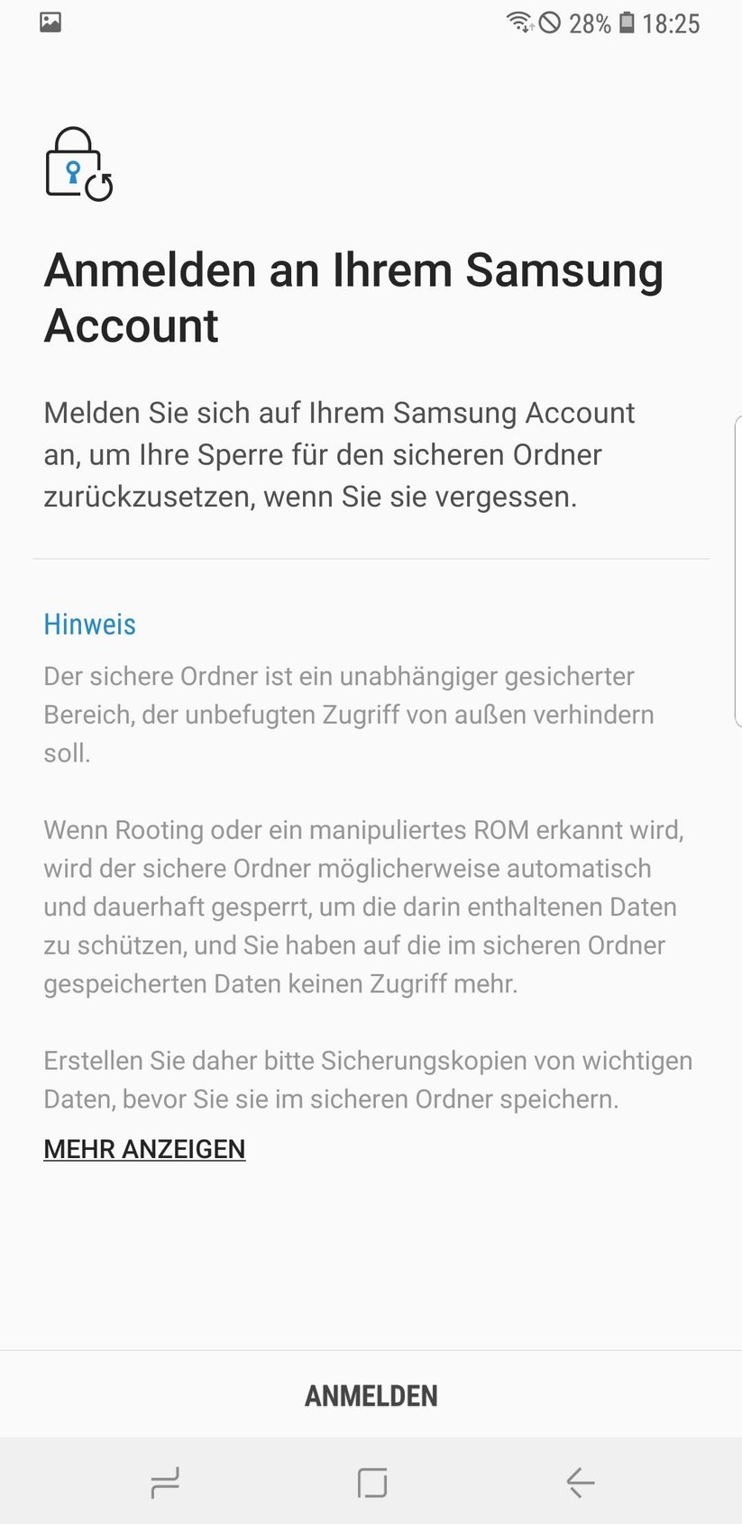 Verlangt jedoch zunächst ein Konto bei Samsung Apps
