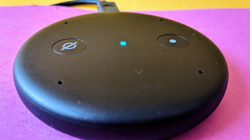 Die Benachrichtigungs-LED des Echo Input ist deutlich zu klein geraten.