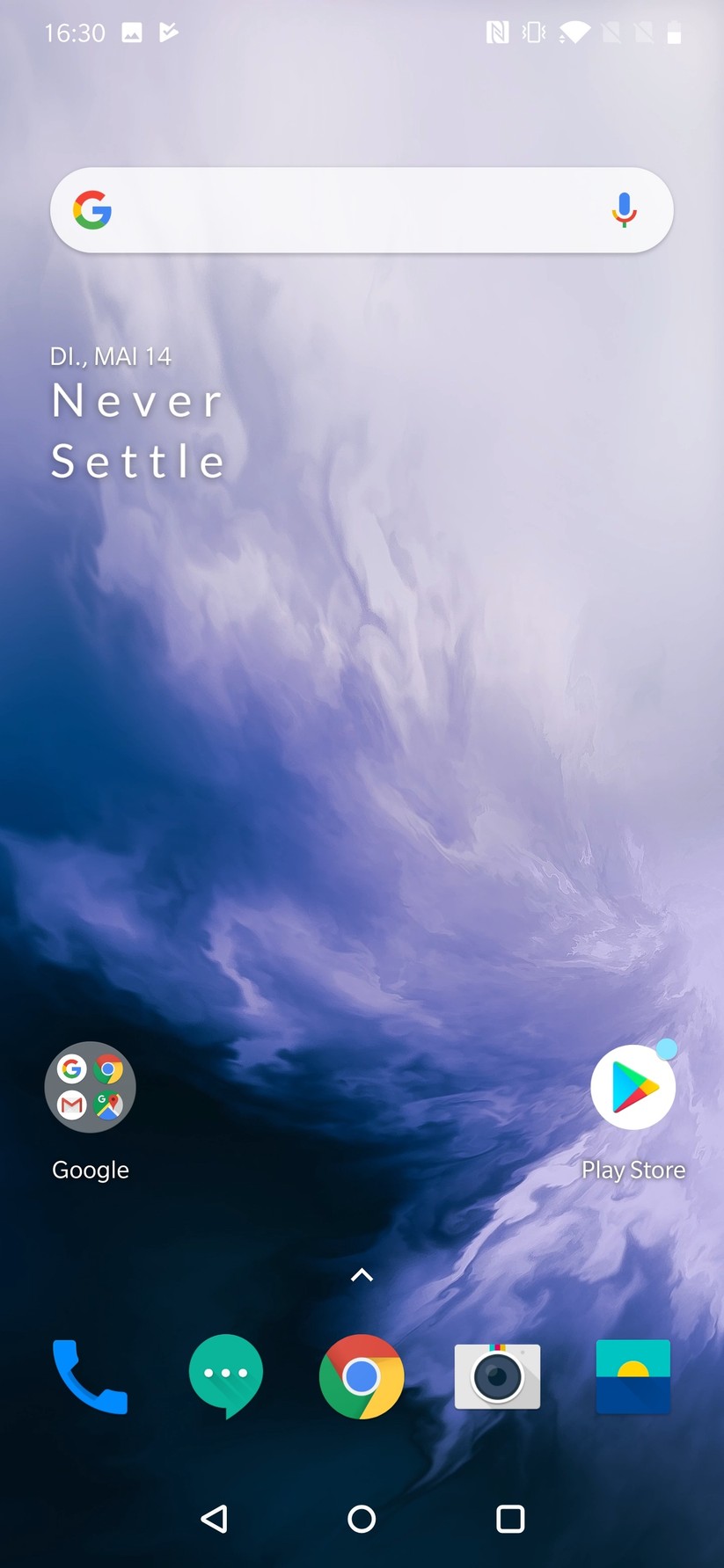 Startseite des Betriebssystem Oxygen OS auf dem Oneplus 7 Pro