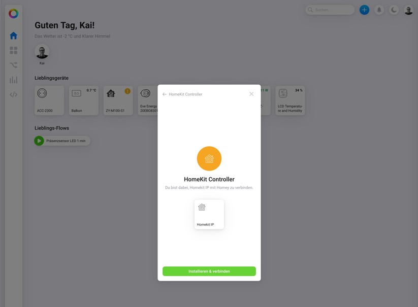 Homey Pro kann Geräte an Homekit weiterreichen und auch der umgekehrte Weg ist über Homekit-Controller möglich.