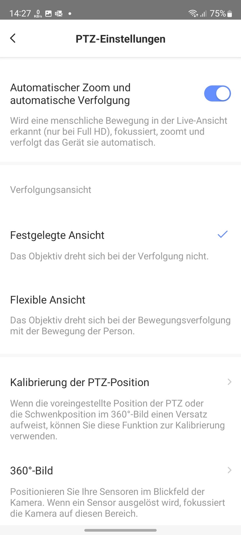 Ezviz C6 2K+: Einstellungen