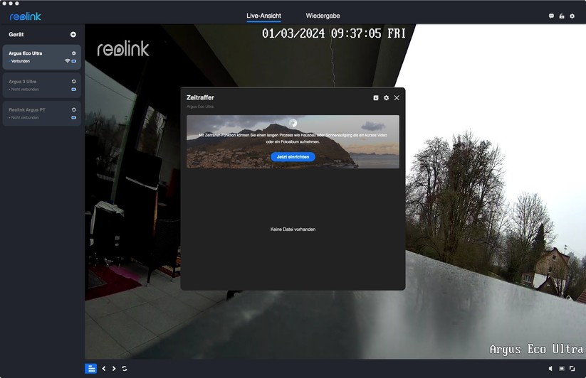 Reolink Argus Eco Ultra: Einstellungen mit Desktop-App