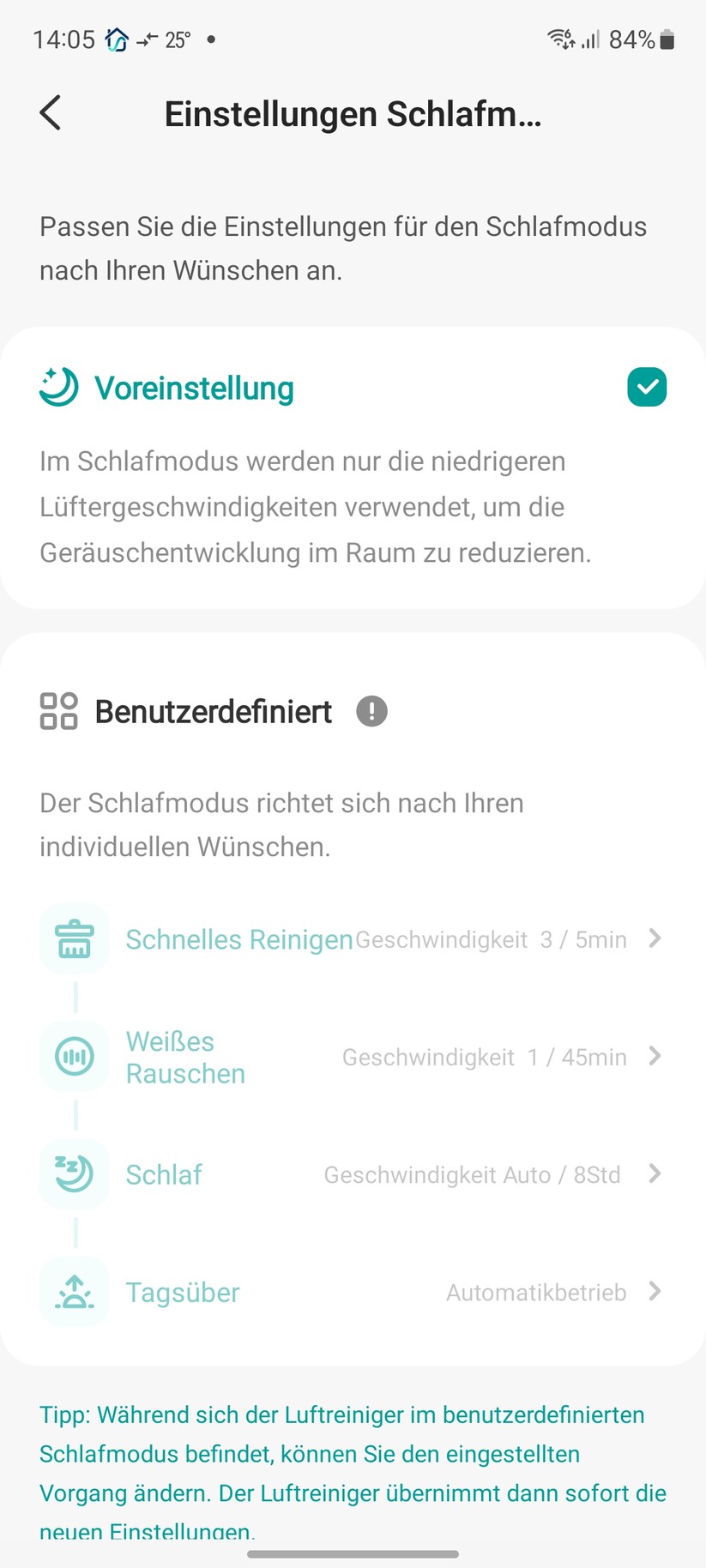  App und Einstellungen