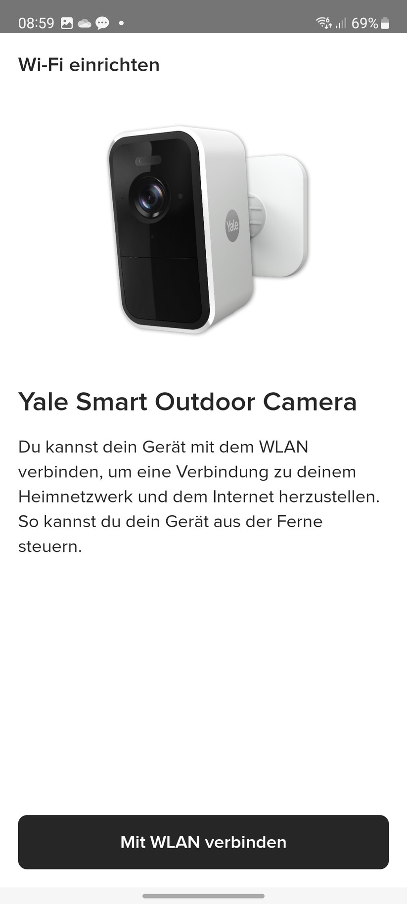 Yale Smart Outdoor Camera: Einrichtung und Einstellungen