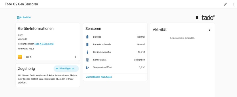Die Cloud-basierte Integration HA-Tado-X bildet das volle Funktionsspektrum der App unter Home Assistant ab. Die Matter-Integration liefert hingegen nur wenige Steuerungsmöglichkeiten.