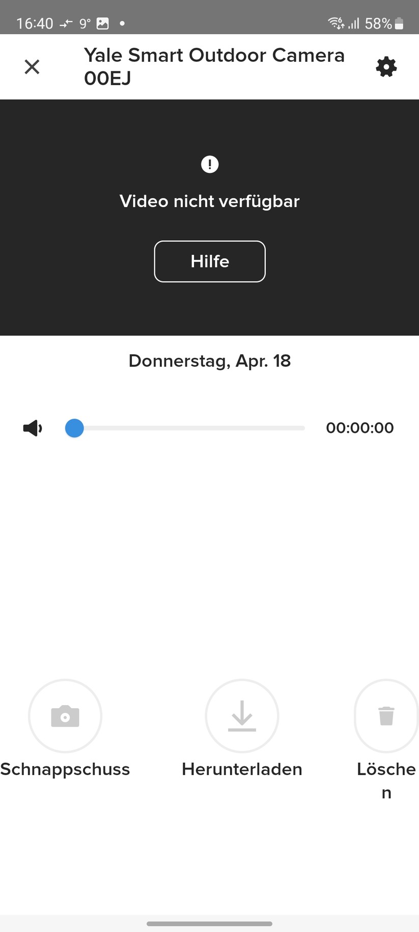 Yale Smart Outdoor Camera: Einstellungen, Aufnahmen