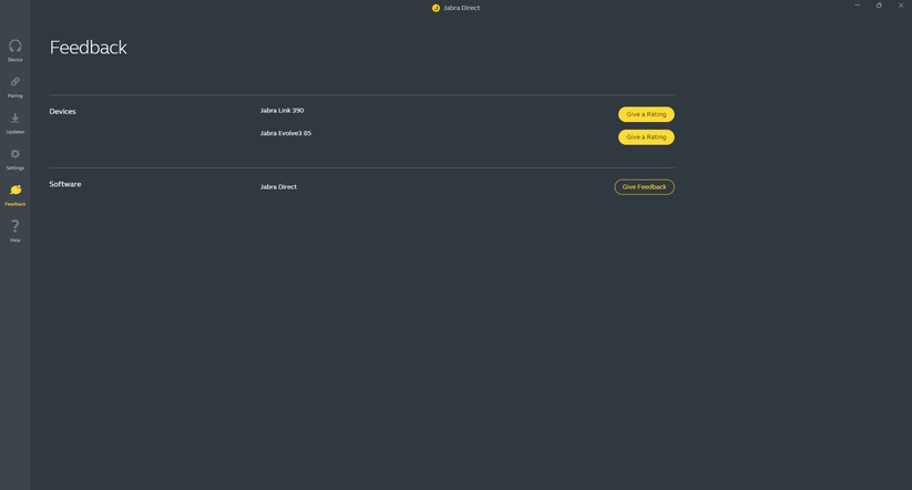 Jabra Evolve3 85 - Bilder Desktop-App