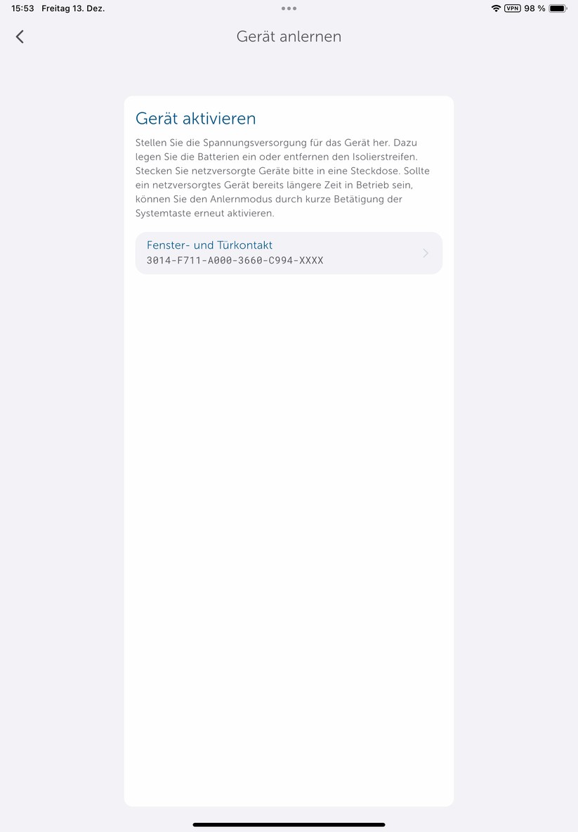  Koppelung des Fenstersensors