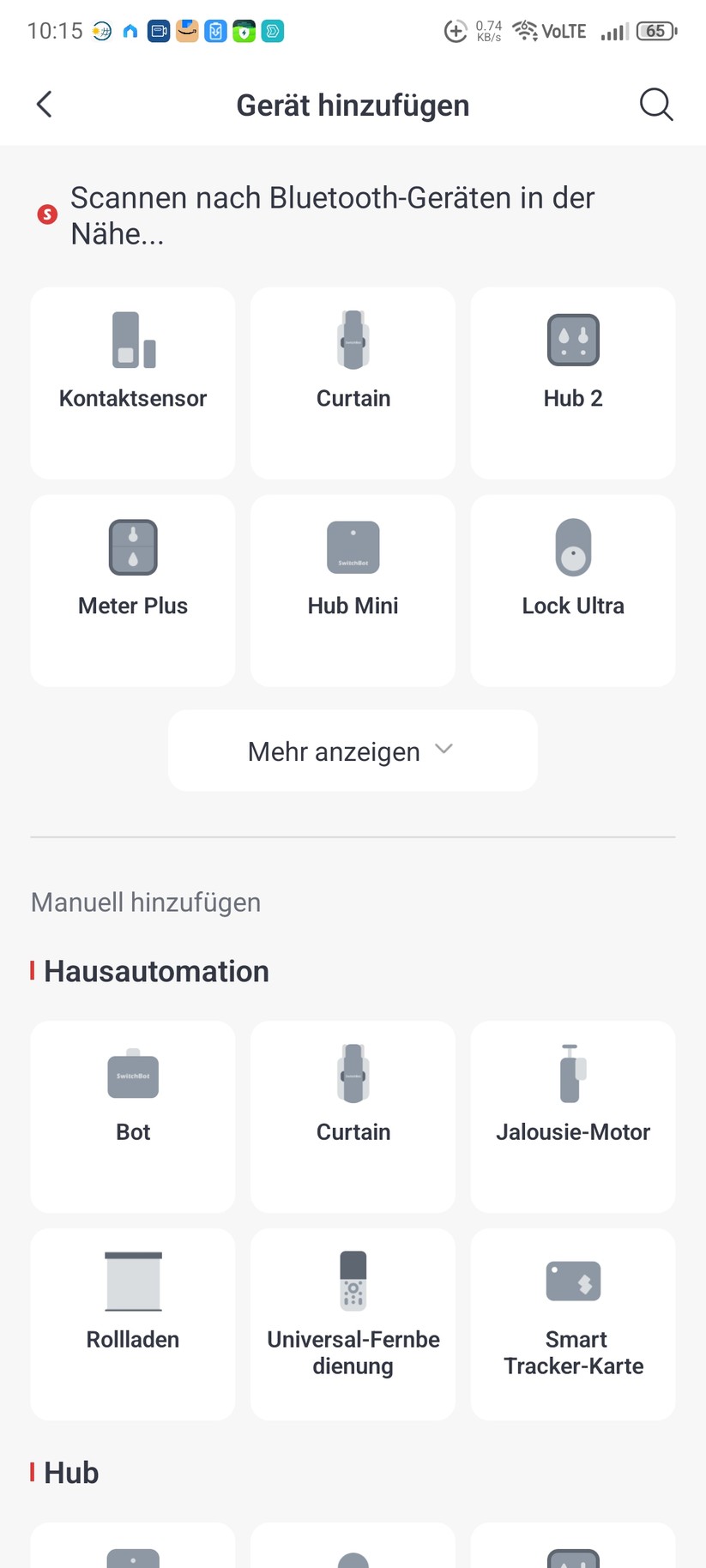 Lock Ultra, Keypad, Hub Mini: Die Einrichtung erfolgt über die Switchbot-App.
