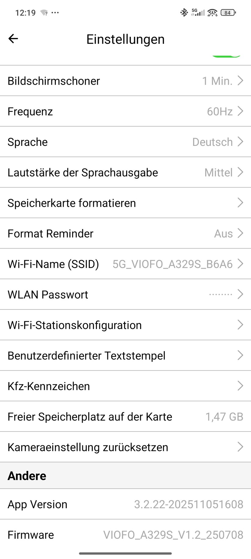 Screenshots Viofo A329 S
