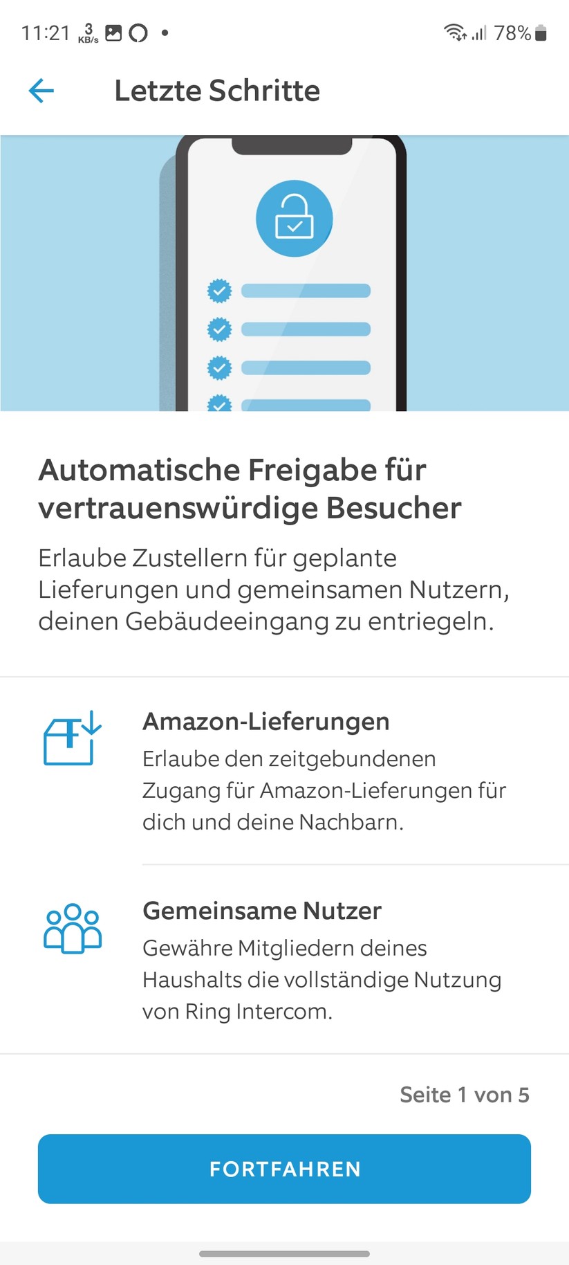 Ring Intercom: Einrichtung