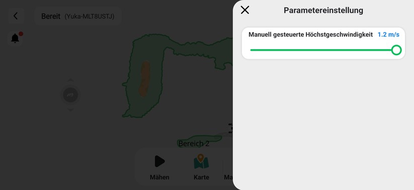 Die Mammotion-App ist übersichtlich, reaktionsschnell und bietet viele Einstellmöglichkeiten. Außerdem ist sie auch für Tablets optimiert.