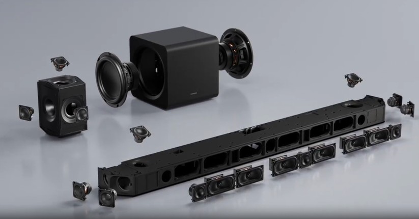 Mit 23 Lautsprechern sorgt die Samsung-Soundbar HW-Q990F für ein beeindruckendes Sounderlebnis.