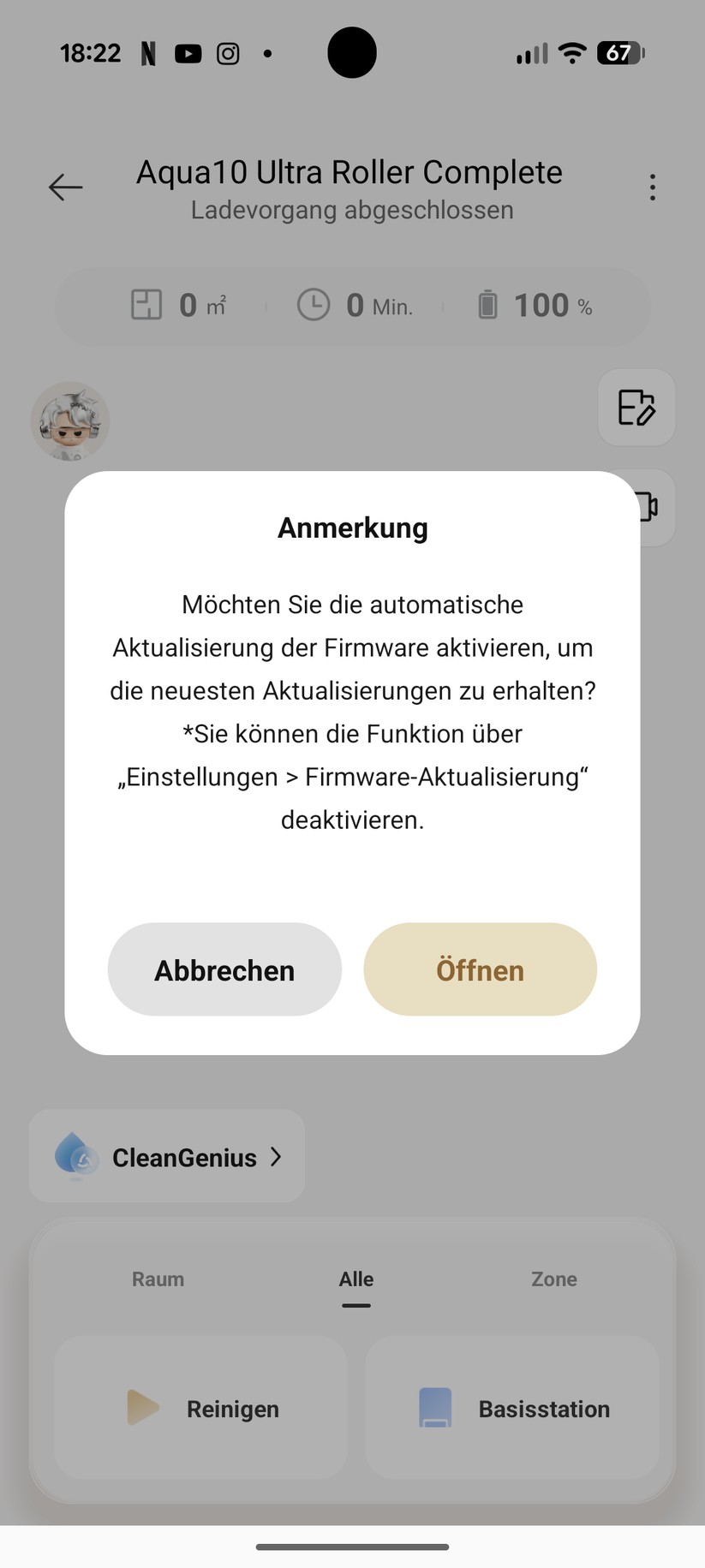 Dreame Aqua 10 Ultra Roller – App & Einrichtung