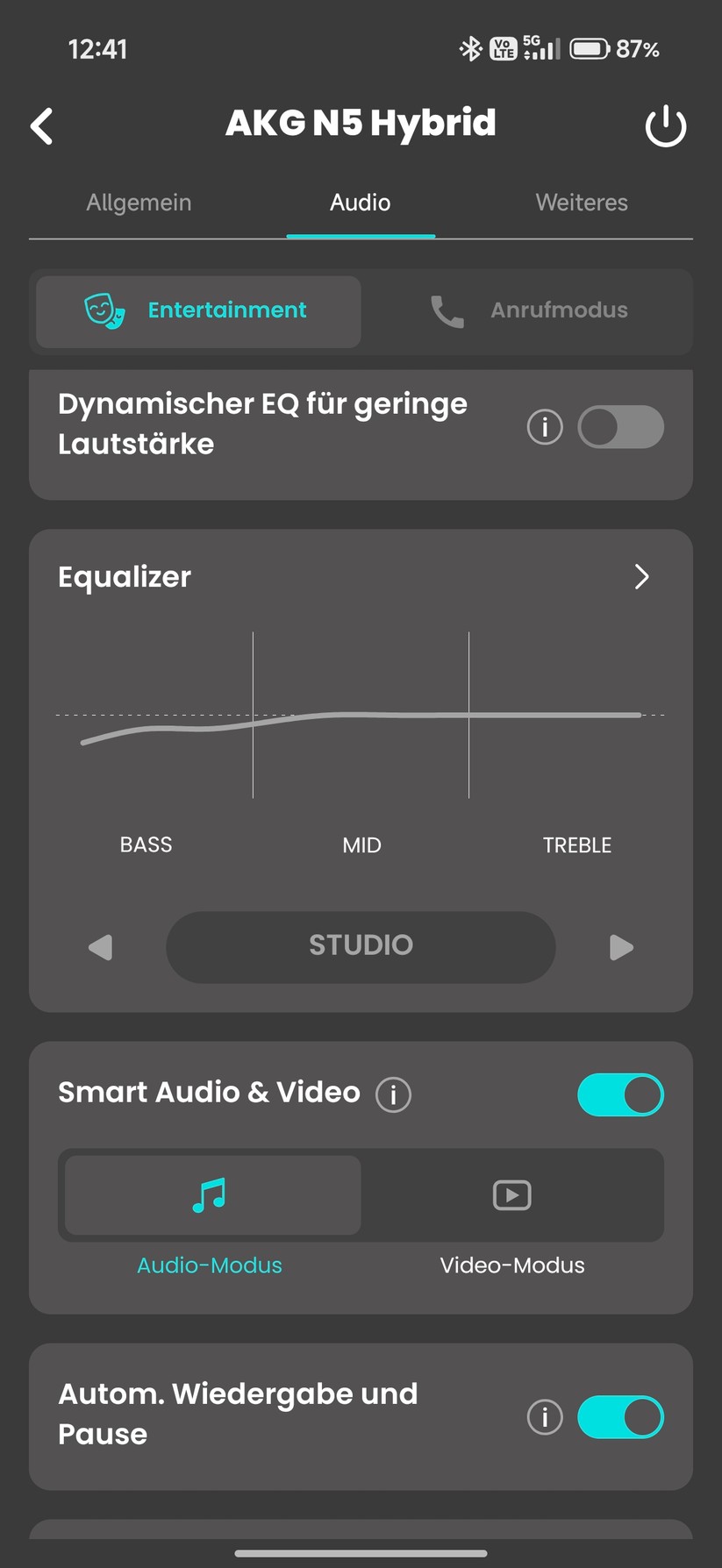 AKG N5 Hybrid Screenshot