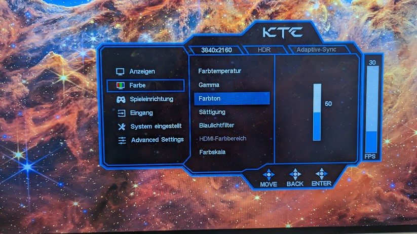 KTC G42P5 Einstellungen