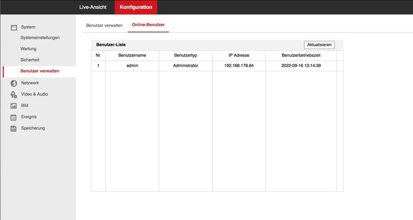 Annke NCD800 (I91BI): Einstellungsmöglichkeiten mit Browser