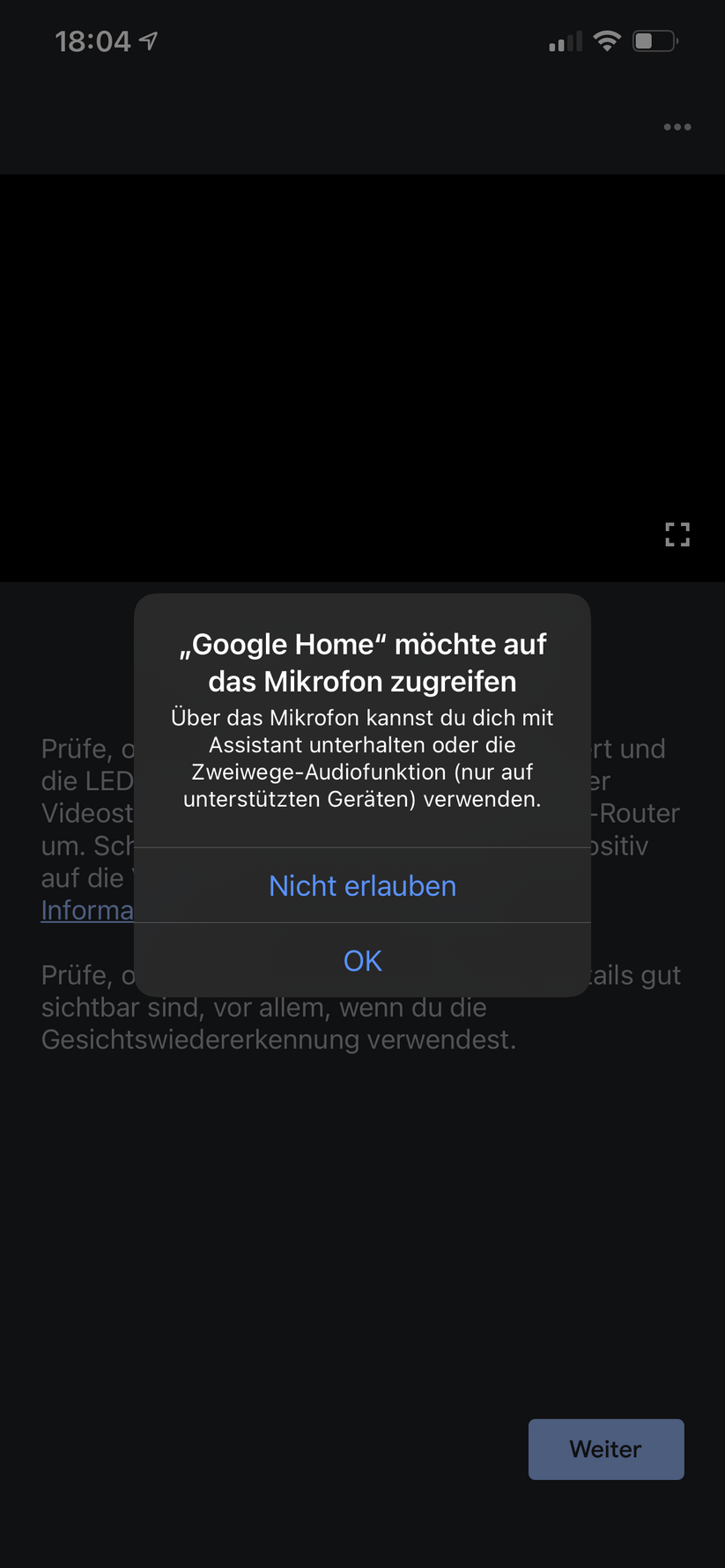Google Home App für Nest Floodlight 