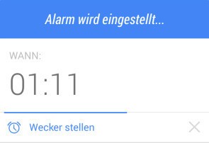 Okay Google Now, weck mich in 20 Minuten auf!
