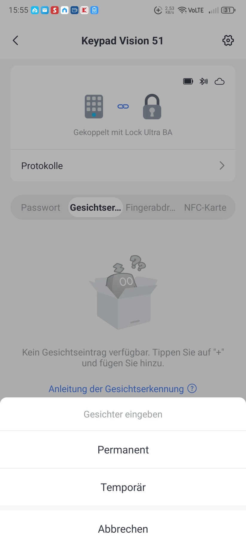 Lock Ultra, Keypad, Hub Mini: Die Einrichtung erfolgt über die Switchbot-App.