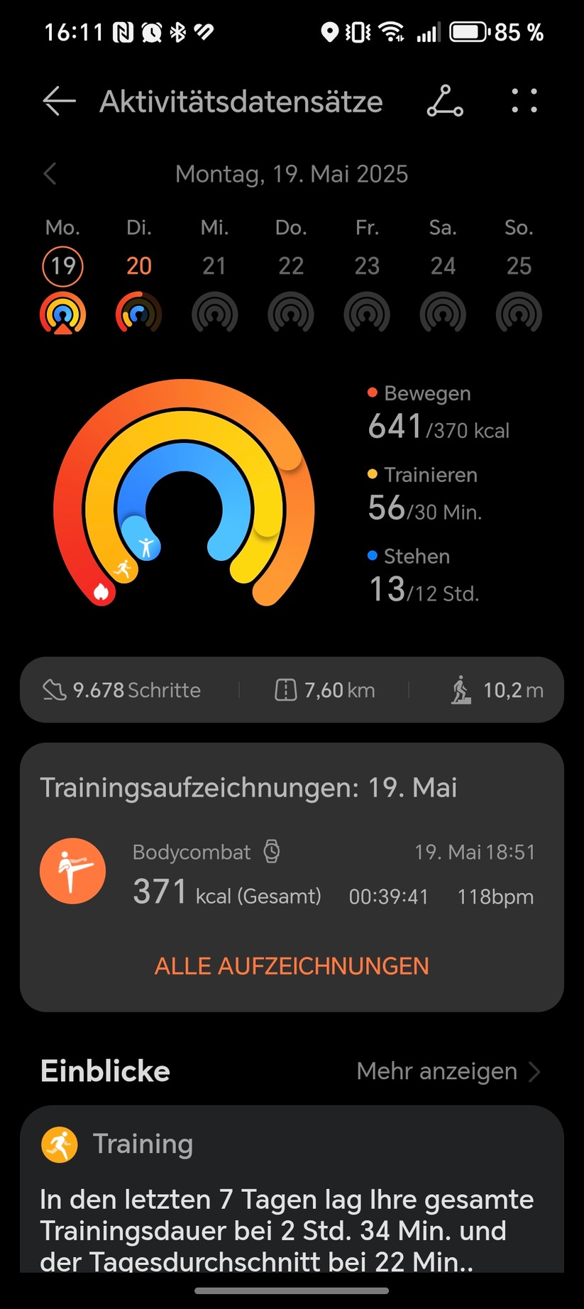 Huawei Watch 5 - Health App