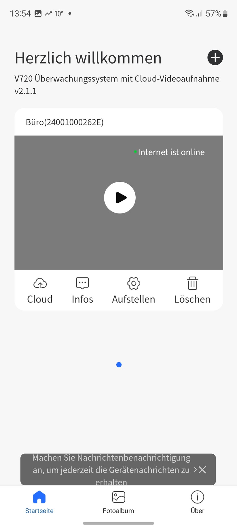 PTZ-Kamera für Lampenfassung E27: App