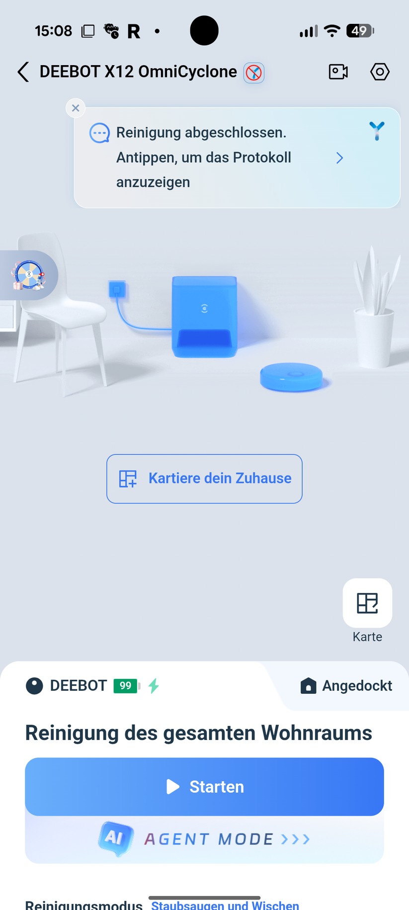 Ecovacs X12 Omni Cyclone – App & Einrichtung