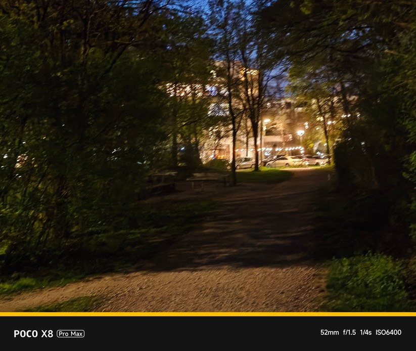 Xiaomi Poco X8 Pro Max: Hauptkamera bei Nacht mit 2x Zoom (digital)