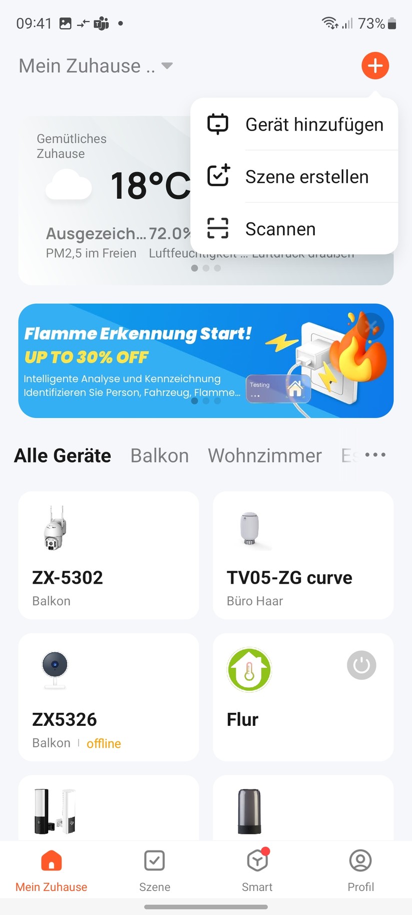 7Links IPC-750 (ZX-5302): Einrichtung mit Tuya Smart App, Konfiguration, Testaufnahmen, Desktop-Zugriff