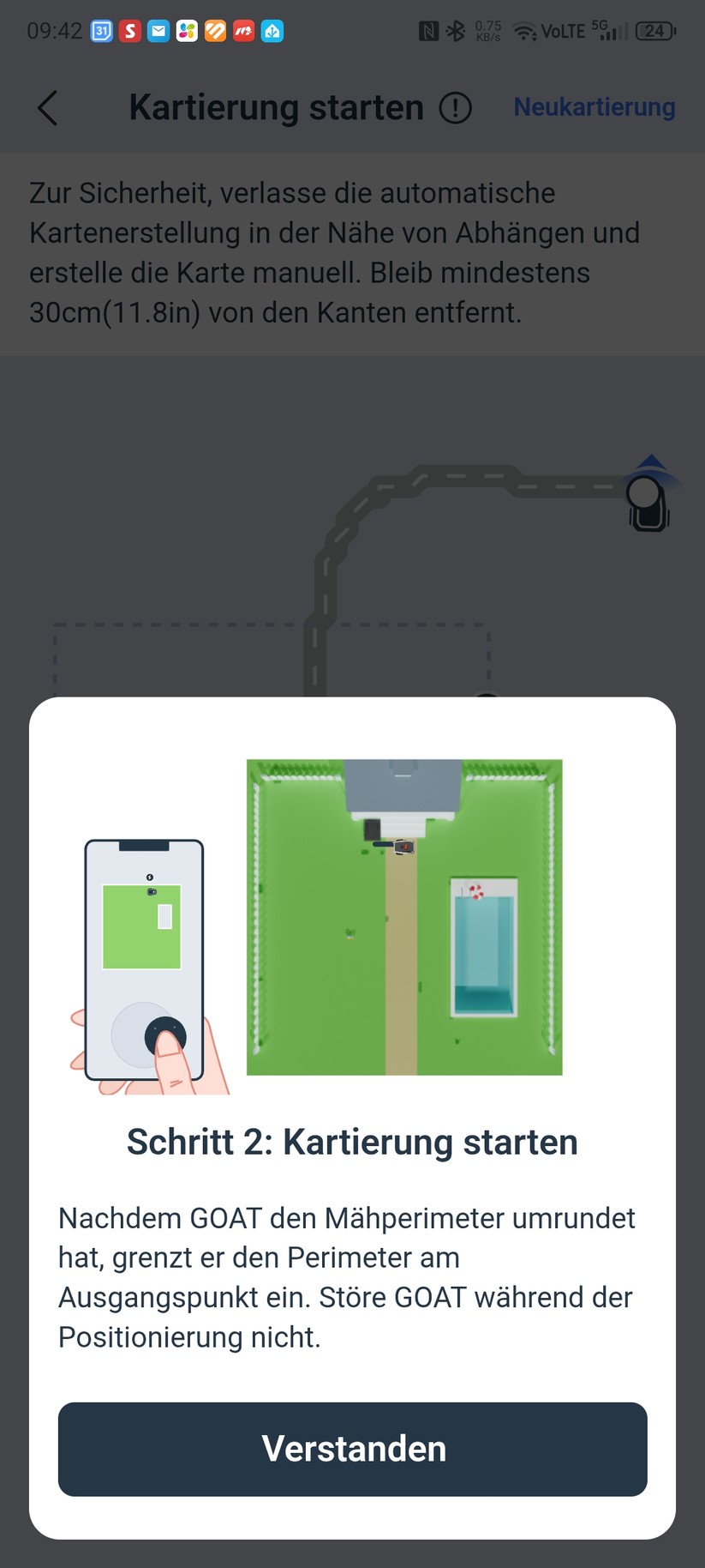 Ecovacs-App: Kartierung