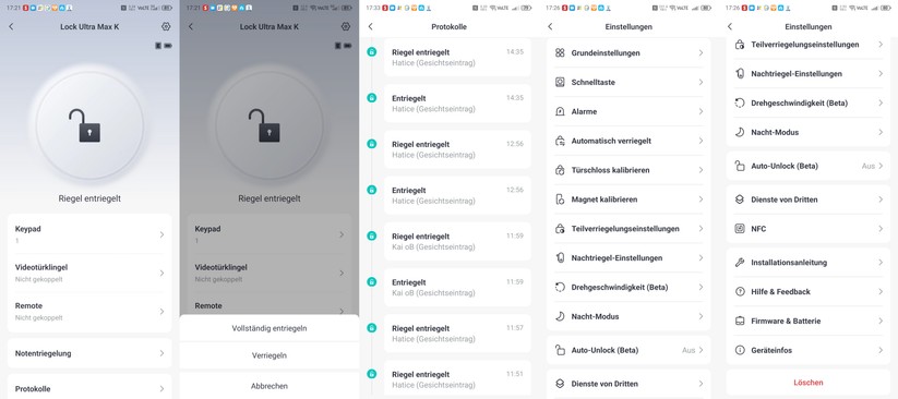 Switchbot-App: Die App ist übersichtlich und bietet zahlreiche Einstellmöglichkeiten inklusive Protokoll.