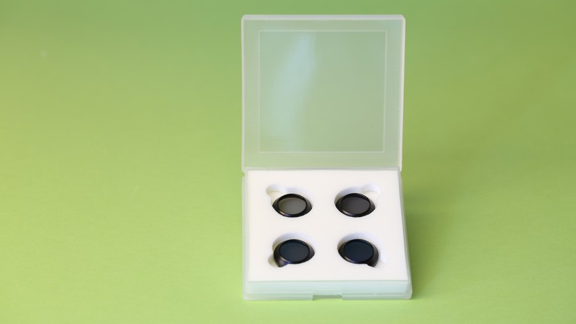 Selbst unsere günstigen Graufilter sind ordentlich verpackt.
