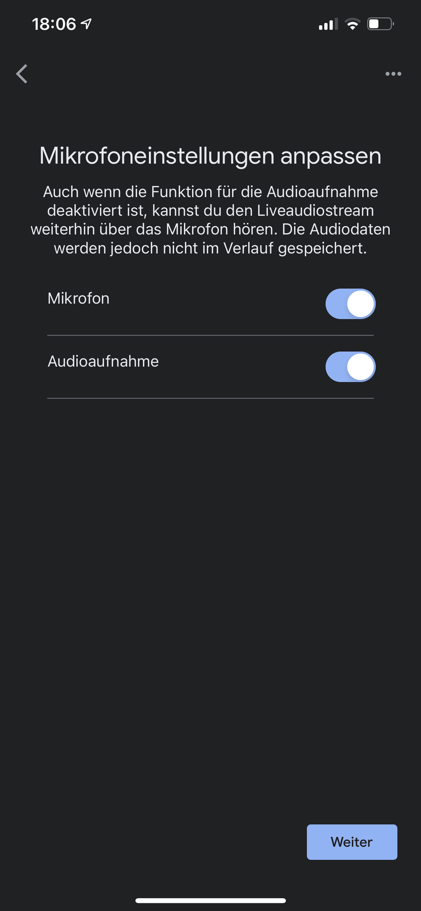 Google Home App für Nest Floodlight 