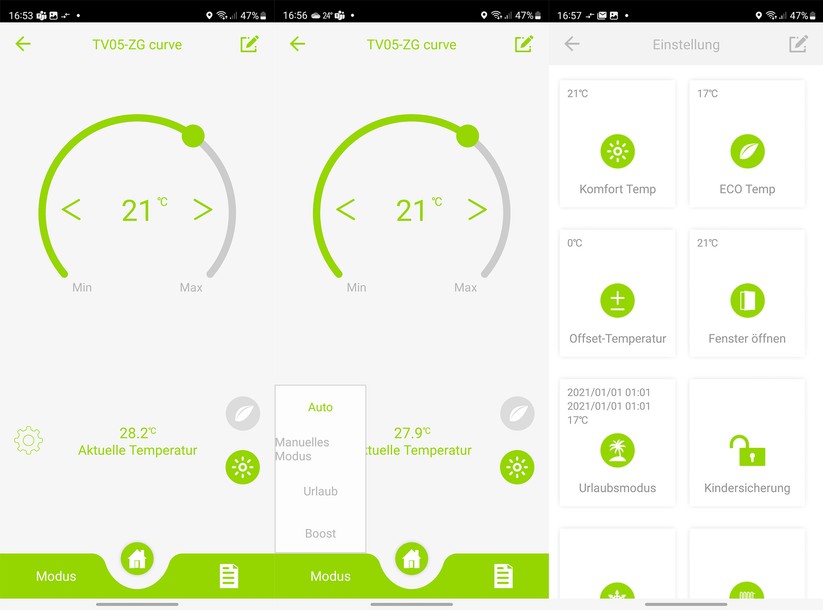 Vale TV05-ZG: Mit der App können Anwender das Heizkörperthermostat leicht konfigurieren und Heizpläne erstellen.