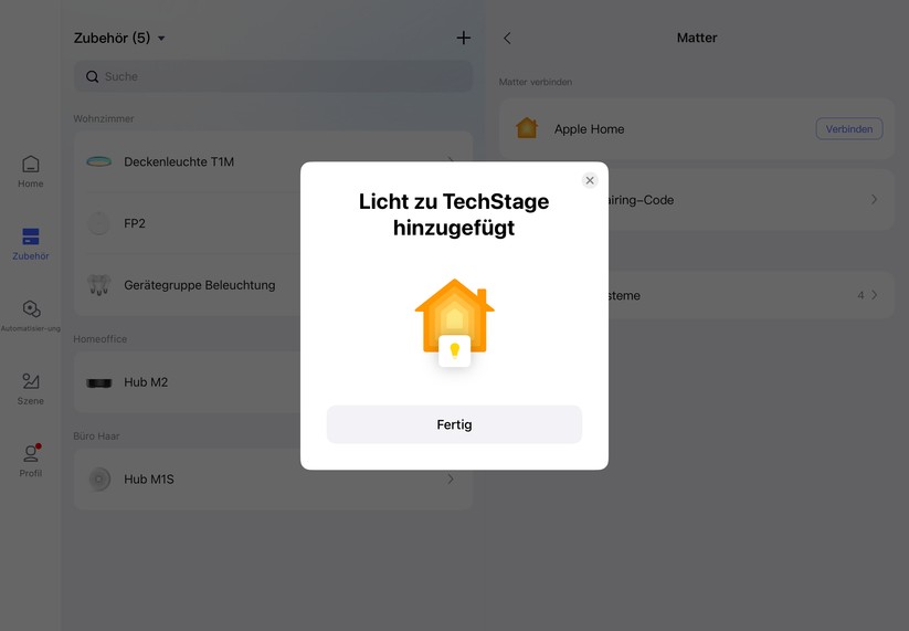 Aqara Deckenleuchte T1M: Einstellungen der Aqara-App