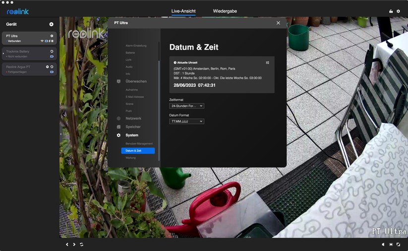 Reolink Argus PT Ultra: Einstellungen mit Desktop-App