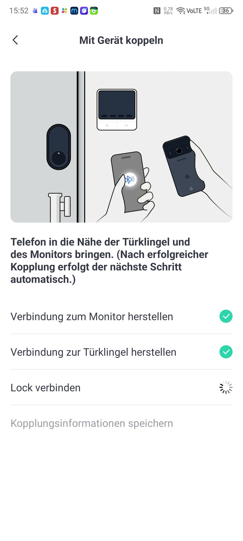 Mit der Koppelung eines Smart Locks in der App können Anwender das Schloss vom Monitor der Video-Türklingel aus bedienen.