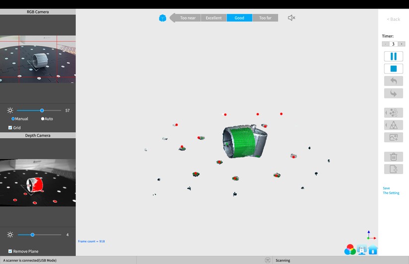 Revo Scan: Das Mapping von ersten und zweiten Scan funktioniert leider nicht