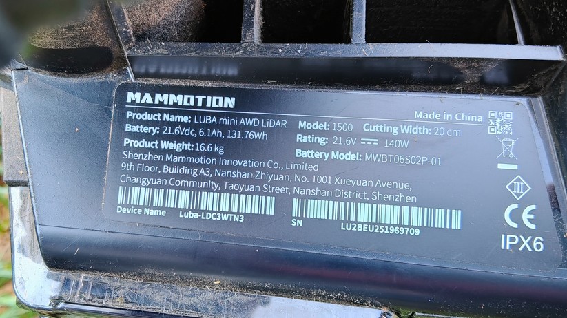 Mammotion Luba Mini AWD: Lieferumfang, Aufbau, Lidar-Modul